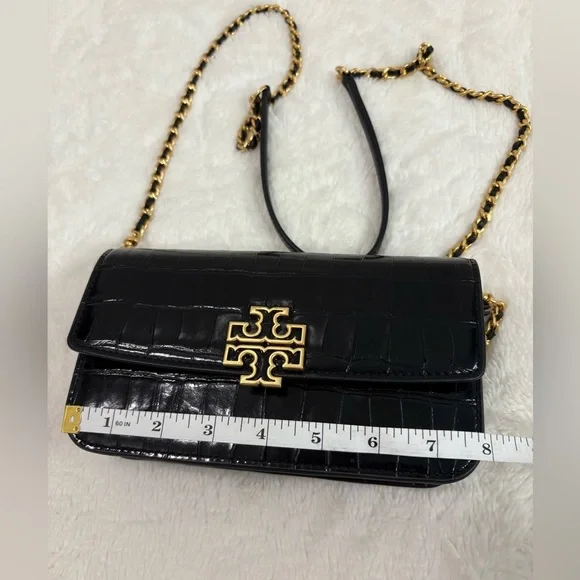 Tory Burch Britten Croc Leather Crossbag - Picture 12 of 14